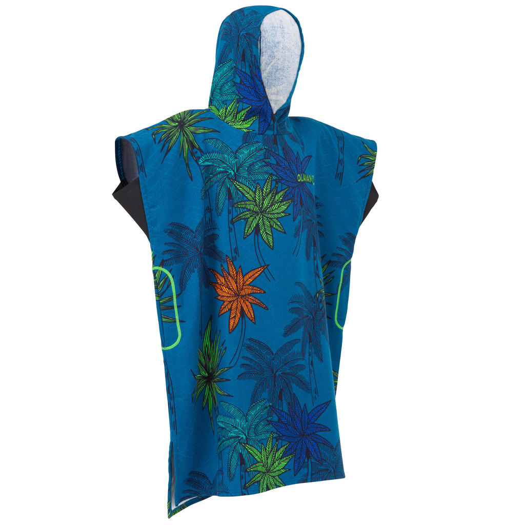 Kids' Surf Poncho 550 (135 to 160 cm) - Palm