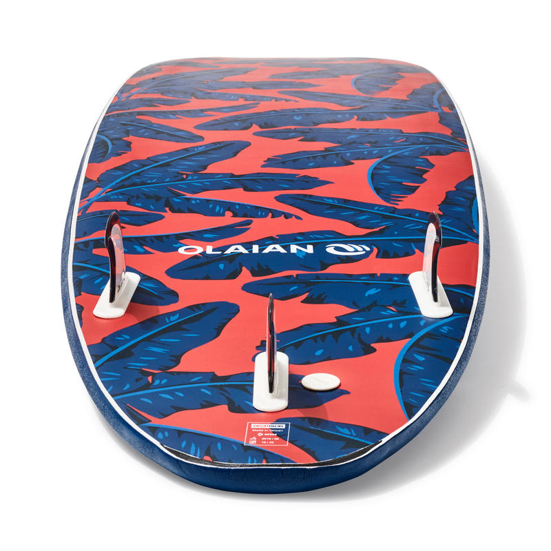 Olaian 500, 8'6" Foam Surfboard with Leash and 3 Fins Décathlon
