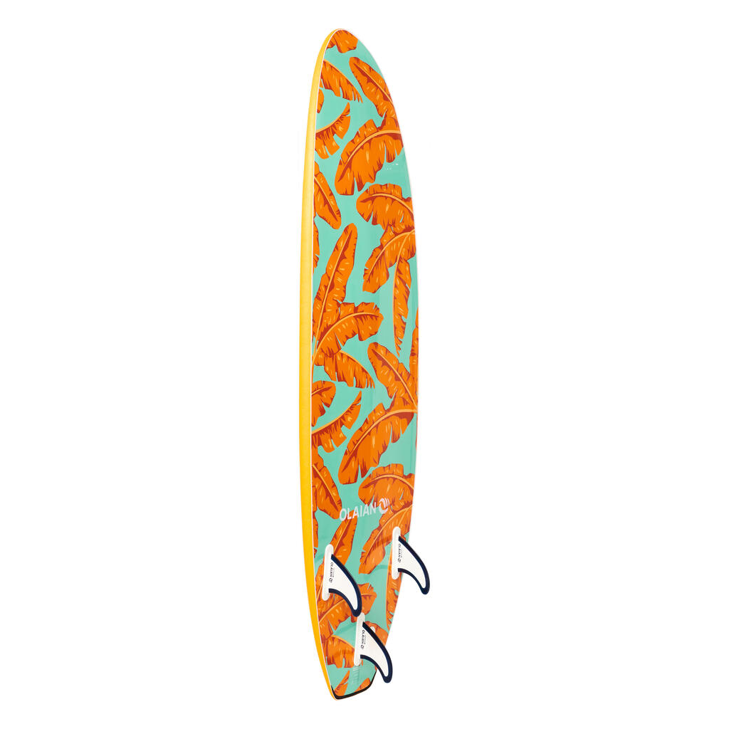 Surfboard Schaumstoff Kinder und Erwachsene 6' - 500 Soft gelb