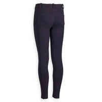 Kids' Horse Riding Suede Patch Jodhpurs 140 - Navy