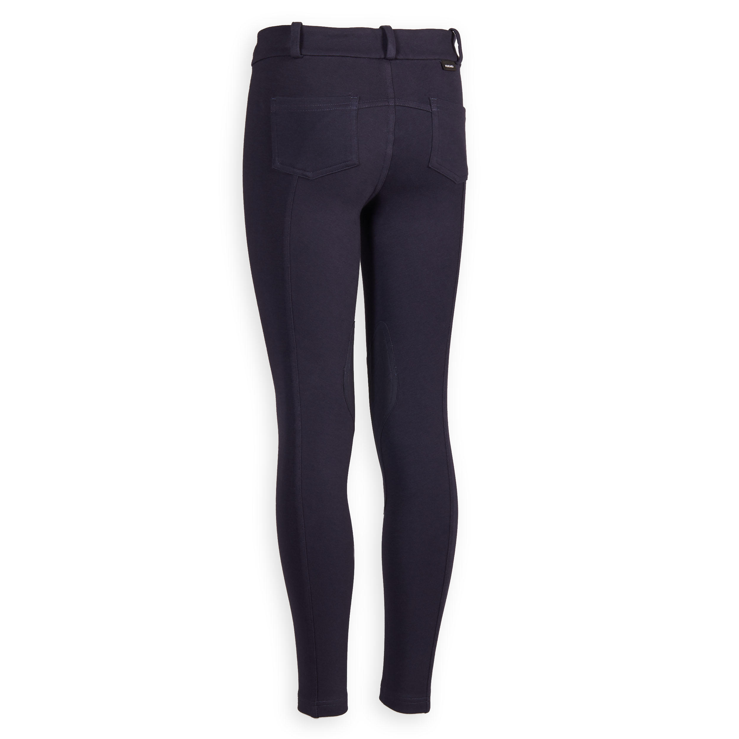 Pantaloni equitazione bambino 140 blu 2/8