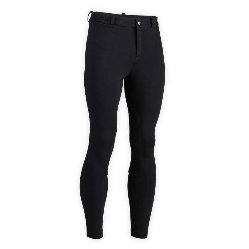 MEN RIDING APPAREL Horse Riding - 100 Jodhpurs - Black FOUGANZA - Horse Riding Clothes