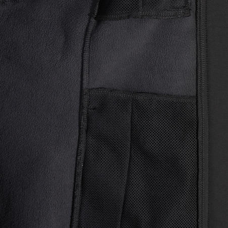 Moteriška jodinėjimo striukė su gobtuvu „500 Softshell“ ‒ tamsiai pilka