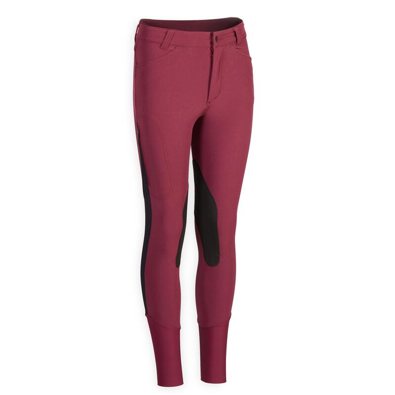 Pantalon équitation léger mesh basanes agrippantes Enfant - 500 bleu turquin
