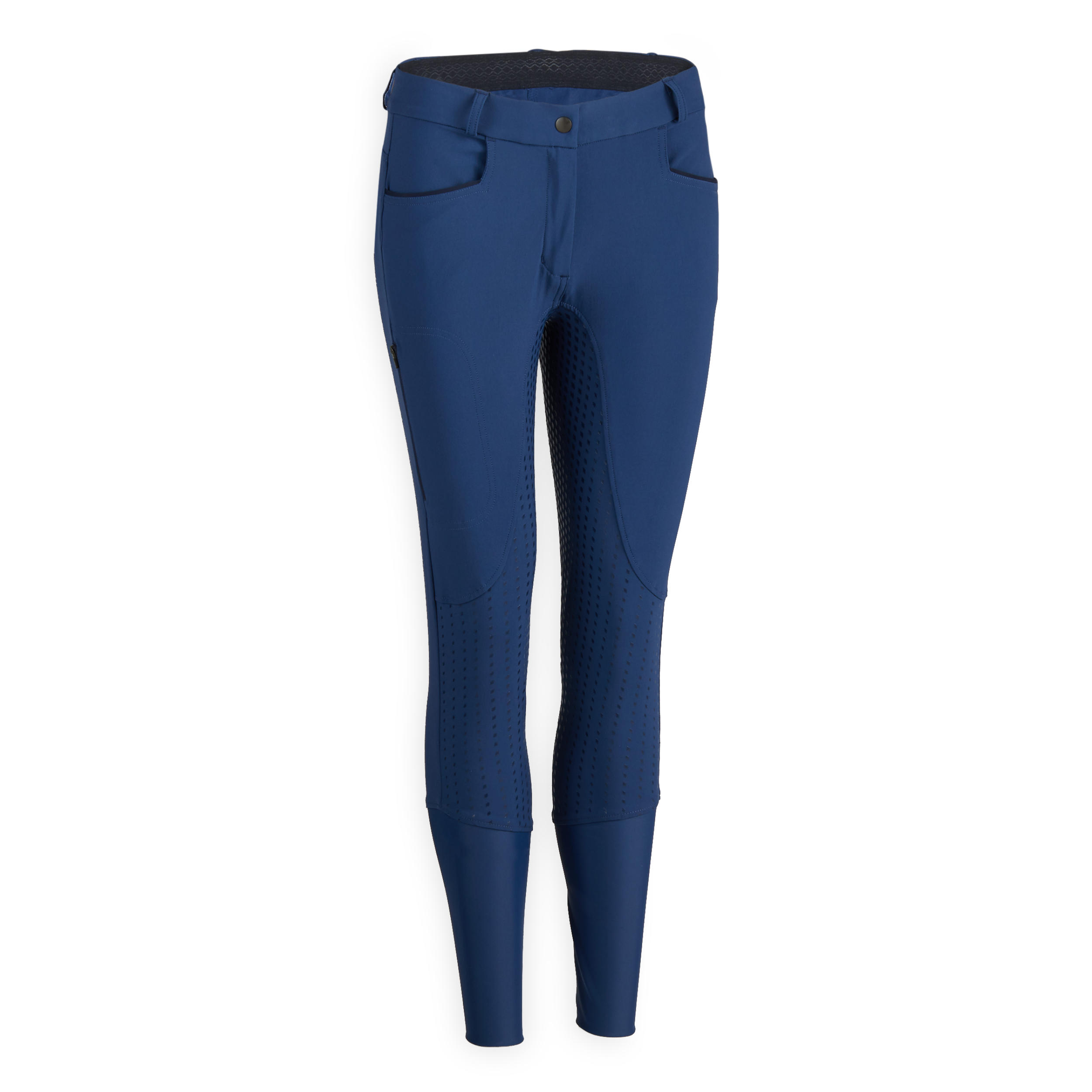 FOUGANZA Women's Equestrian Jodhpurs 580 Light Fullgrip - Blue