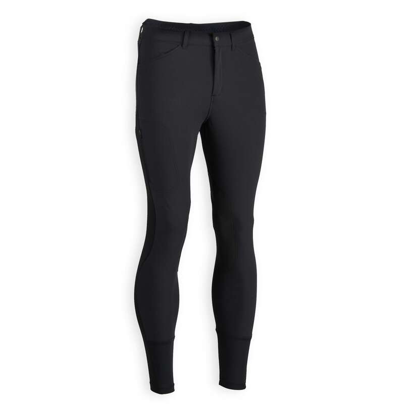 FOUGANZA Horse Riding Light Jodhpurs 500 Grey Mesh