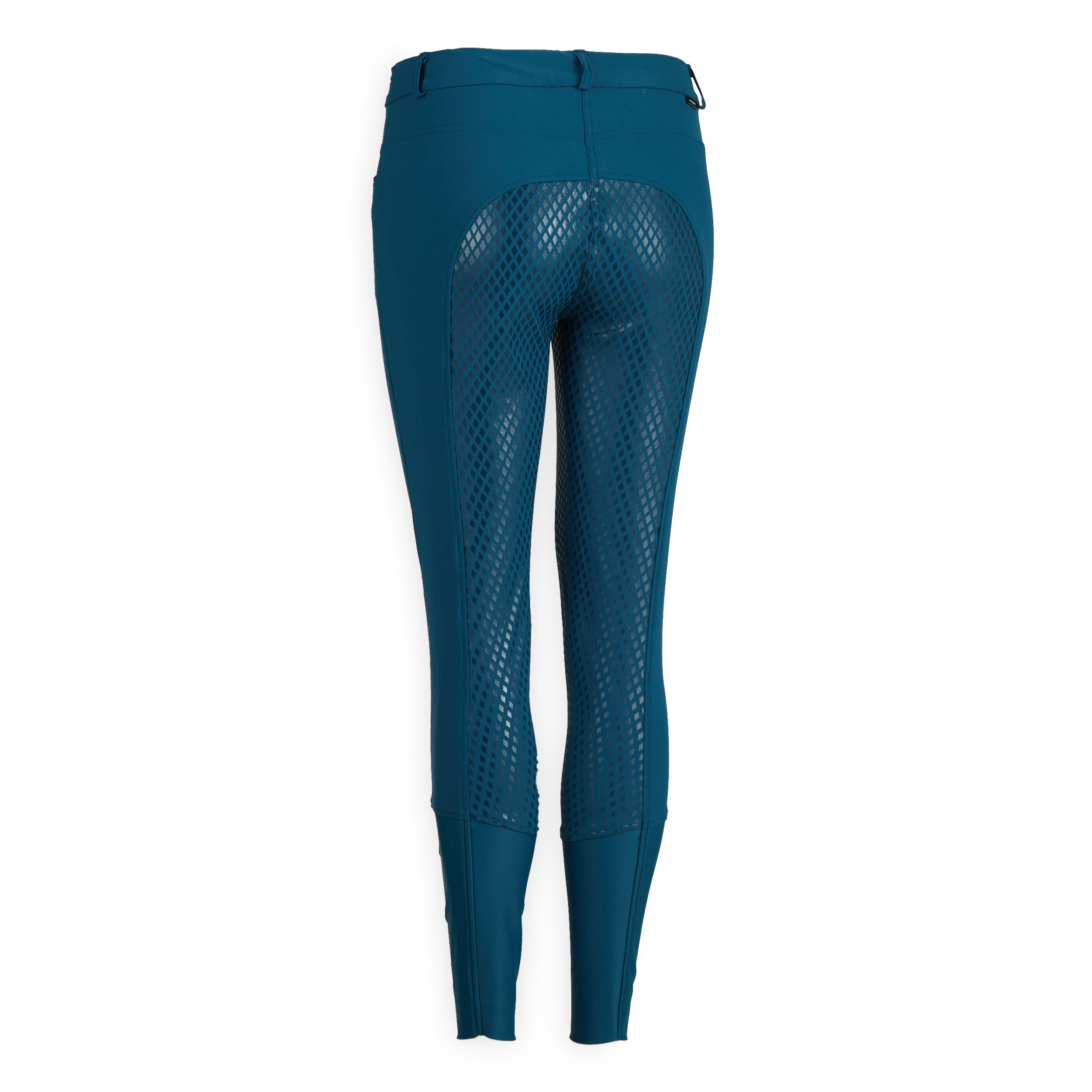 Women's Equestrian Jodhpurs 580 Light Fullgrip - Petrol Blue 2/10