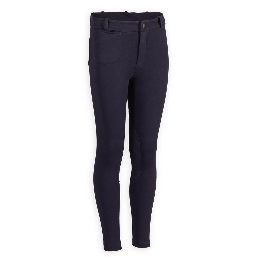 PANTALONE ZA JAHANJE SA OJAČANJIMA 140 DEČJE BRAON