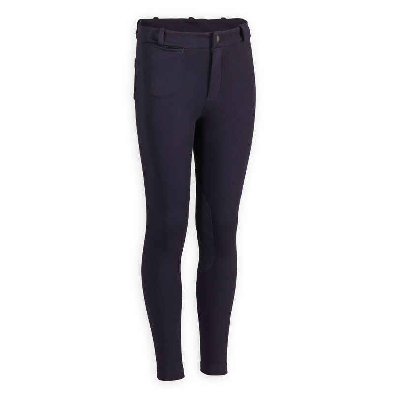 Kids' Horse Riding Jodhpurs 140 - Navy Blue