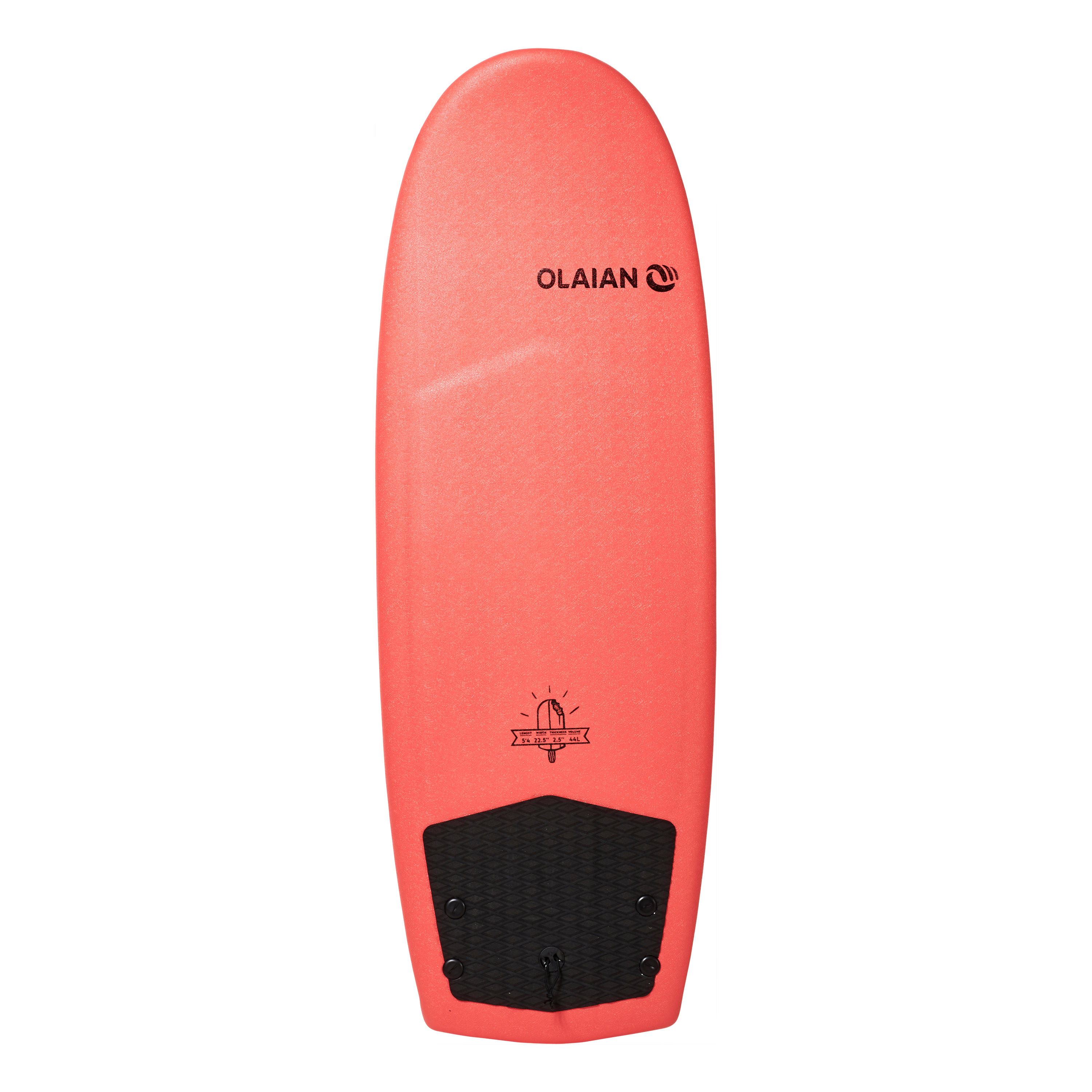 FOAM SURFBOARD 900 5'4" with 2 fins. 9/9