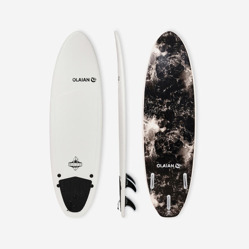 Tabla Surf Shortboard Espuma Olaian 900 6'. Pack Tabla + Quillas