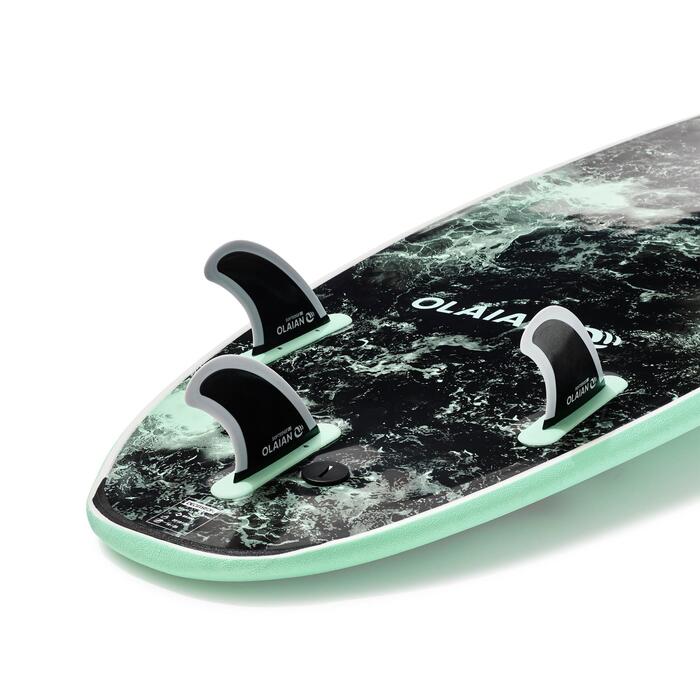Olaian Foam surfboard 900, 7'. Inclusief 3 vinnen. Decathlon.nl