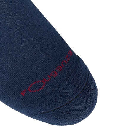 Adult Horse Riding Socks Lozenges - Navy Blue/Pink and Petrol Blue