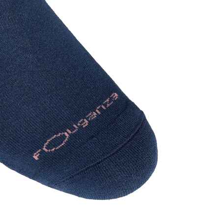 Adult Horse Riding Socks Losanges - Navy Blue/Pale Pink and Petrol Blue