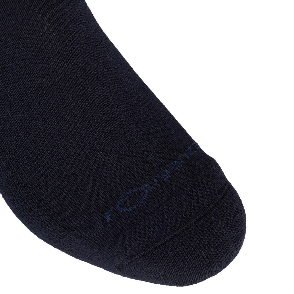 Adult Horse Riding Socks Lozenges - Petrol Blue and Navy Blue/Teal