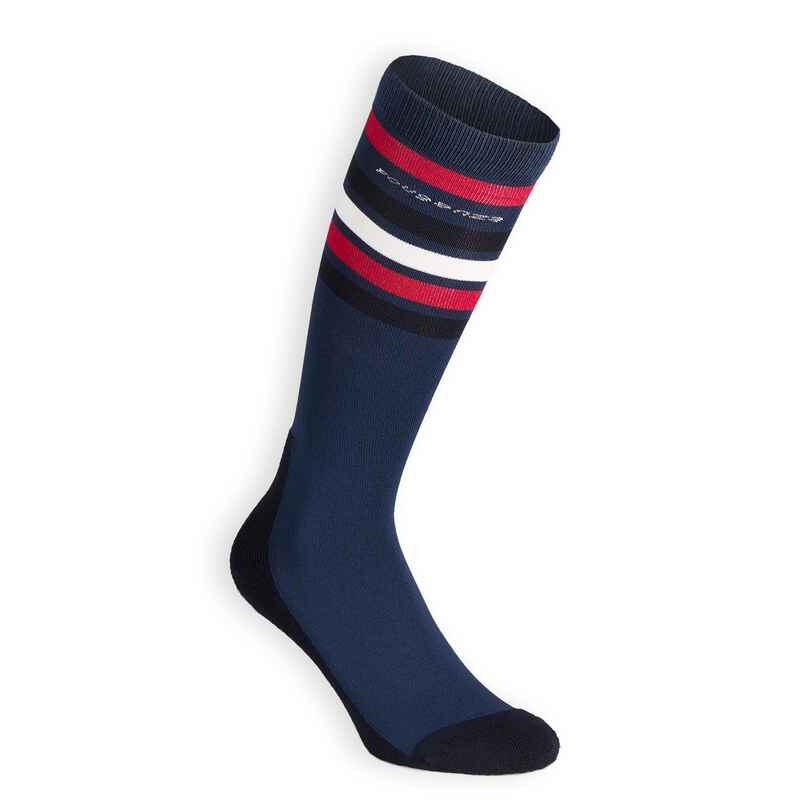 Reitsocken 100 Erwachsene blau/dunkelblau/rot gestreift Reitsocken 100 Erwachsene blau/dunkelblau/rot gestreift