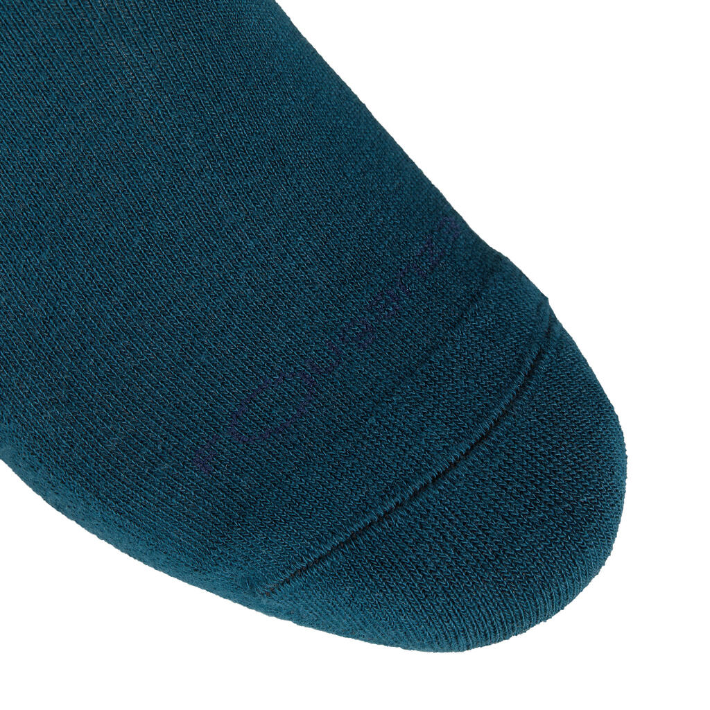 Adult Horse Riding Socks Lozenges - Petrol Blue and Navy Blue/Teal