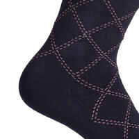 Women's Horse Riding Light Socks 500 - Navy Blue/Pale Pink