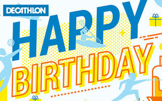 E-Carte cadeau Decathlon Happy birthday Blue