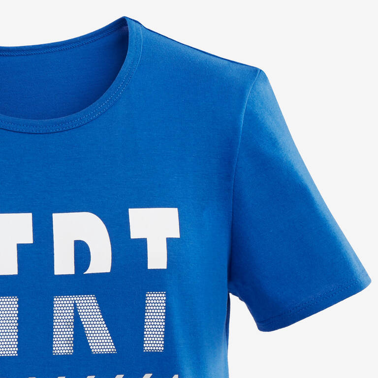 Boys' Short-Sleeved Gym T-Shirt 100 - Blue/Print
