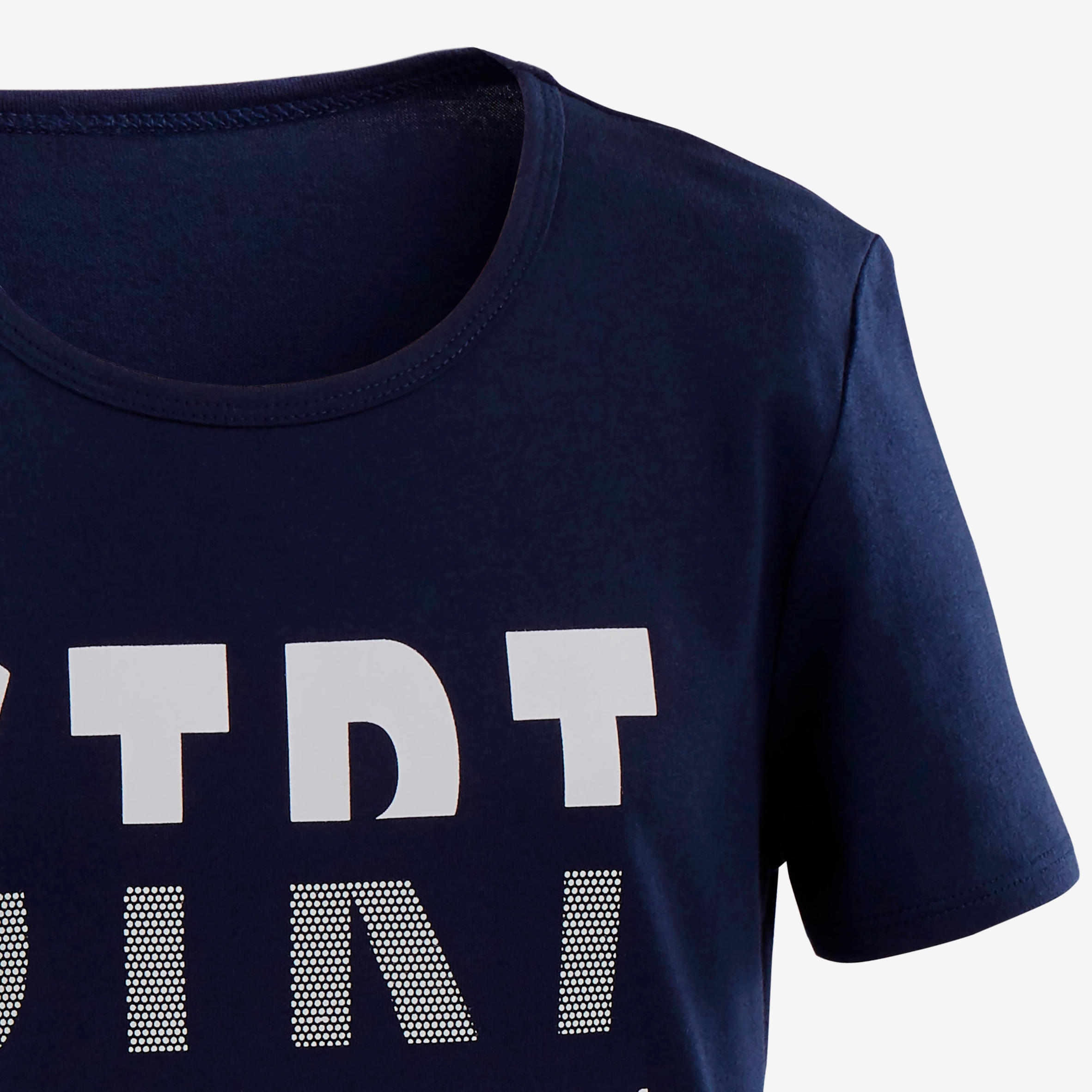 Boys' Short-Sleeved Gym T-Shirt 100 - Navy Blue Print 4/5