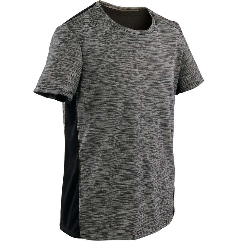 DOMYOS Boys' Breathable Cotton Short-Sleeved Gym T-Shirt...