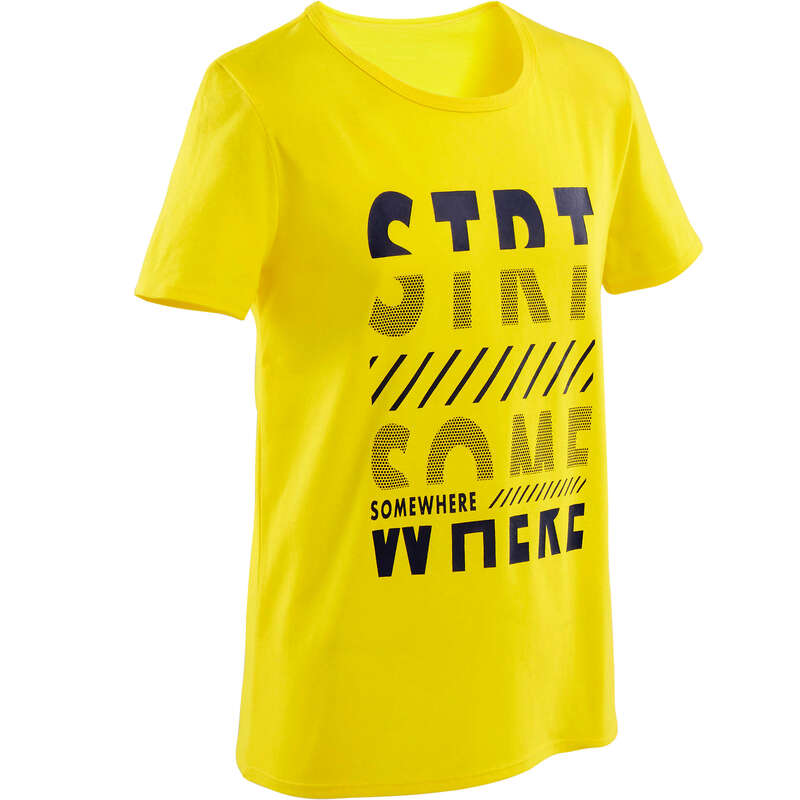 BOY EDUCATIONAL GYM APPAREL - Boys' Gym T-Shirt 100 - Yellow