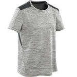 Domyos Ademend T-shirt met korte mouwen voor gym jongens S500 synthetisch