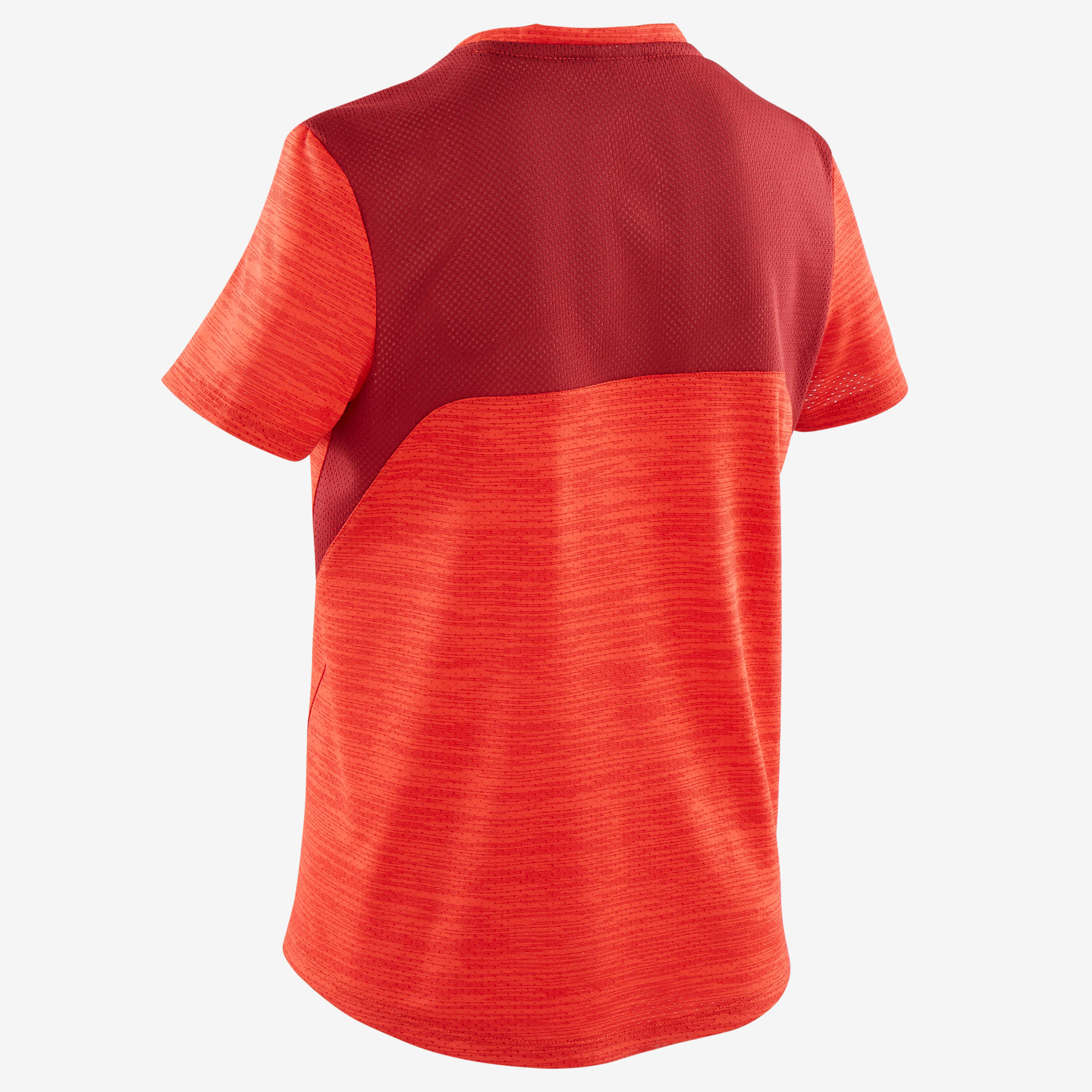 Boys' Breathable Synthetic Short-Sleeved Gym T-Shirt S500 - Red 3/5