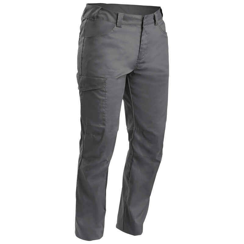Hiking/ Camping/ Trekking Trousers Men Nh100 (Stretchable) Dark Grey ...