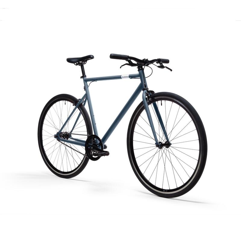 Bicicletă de oraș ELOPS SINGLE SPEED 500 Albastru 