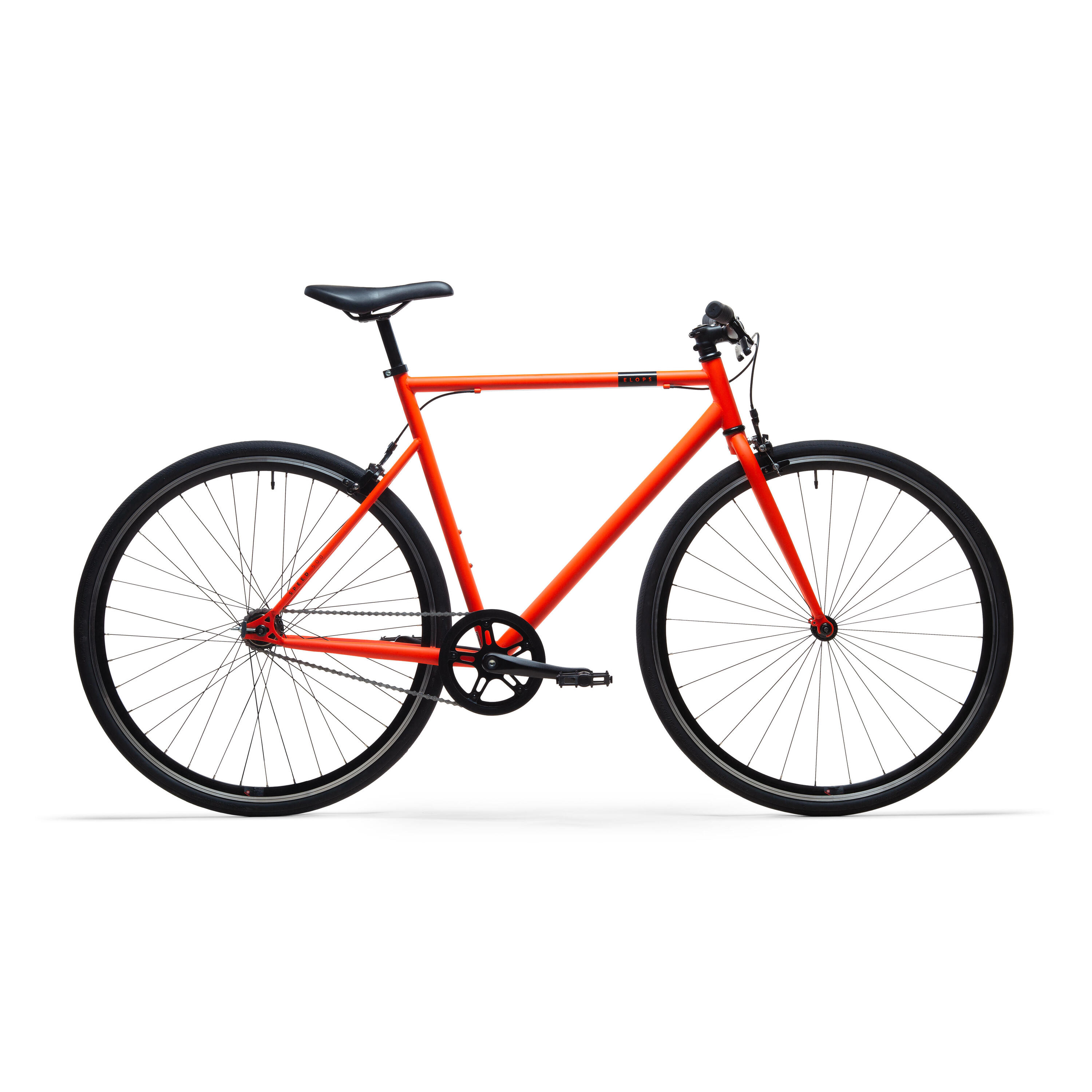 ELOPS city bike Single-speed 500 - Orange