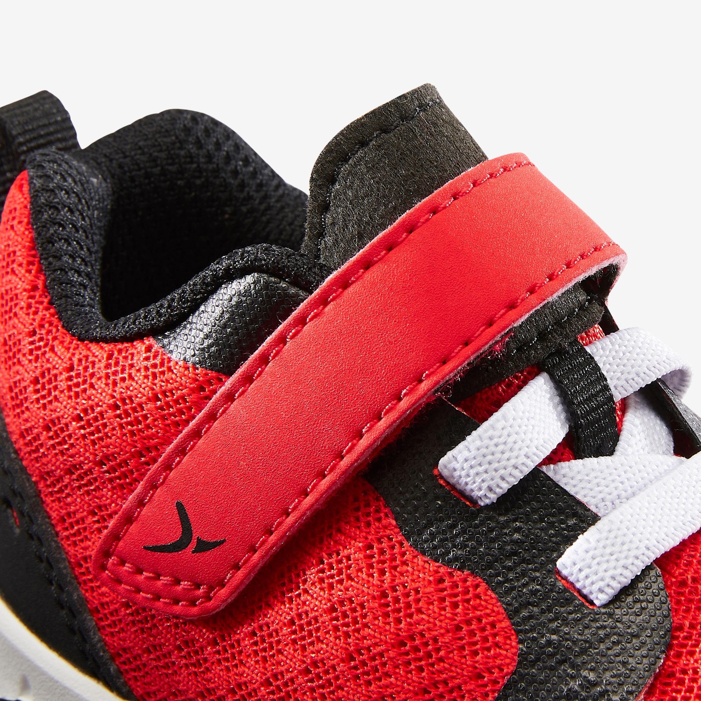 Chaussures de sport à scratch respirantes et confortables bébé,  rouge et noir 4/7