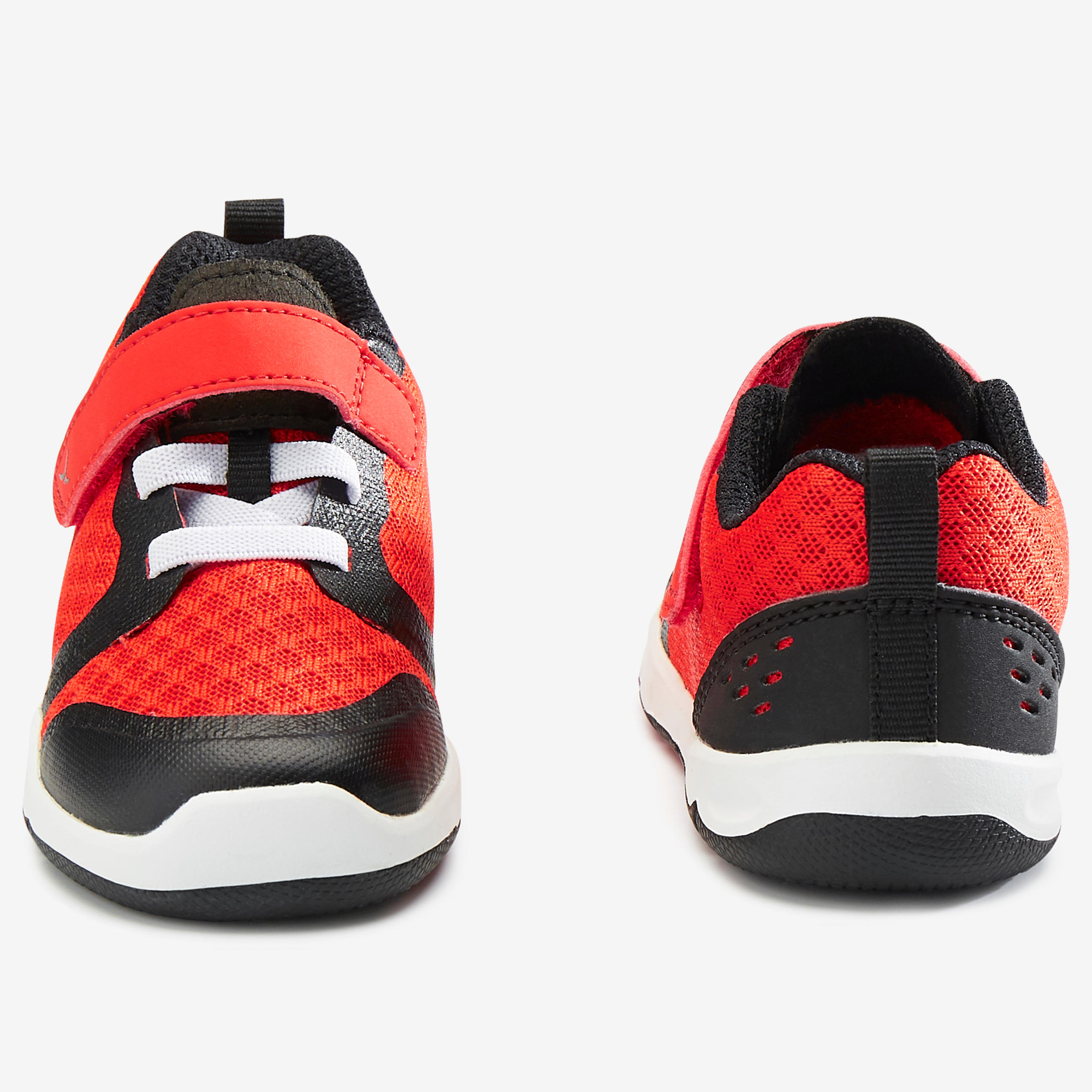 Chaussures de sport à scratch respirantes et confortables bébé,  rouge et noir 3/7
