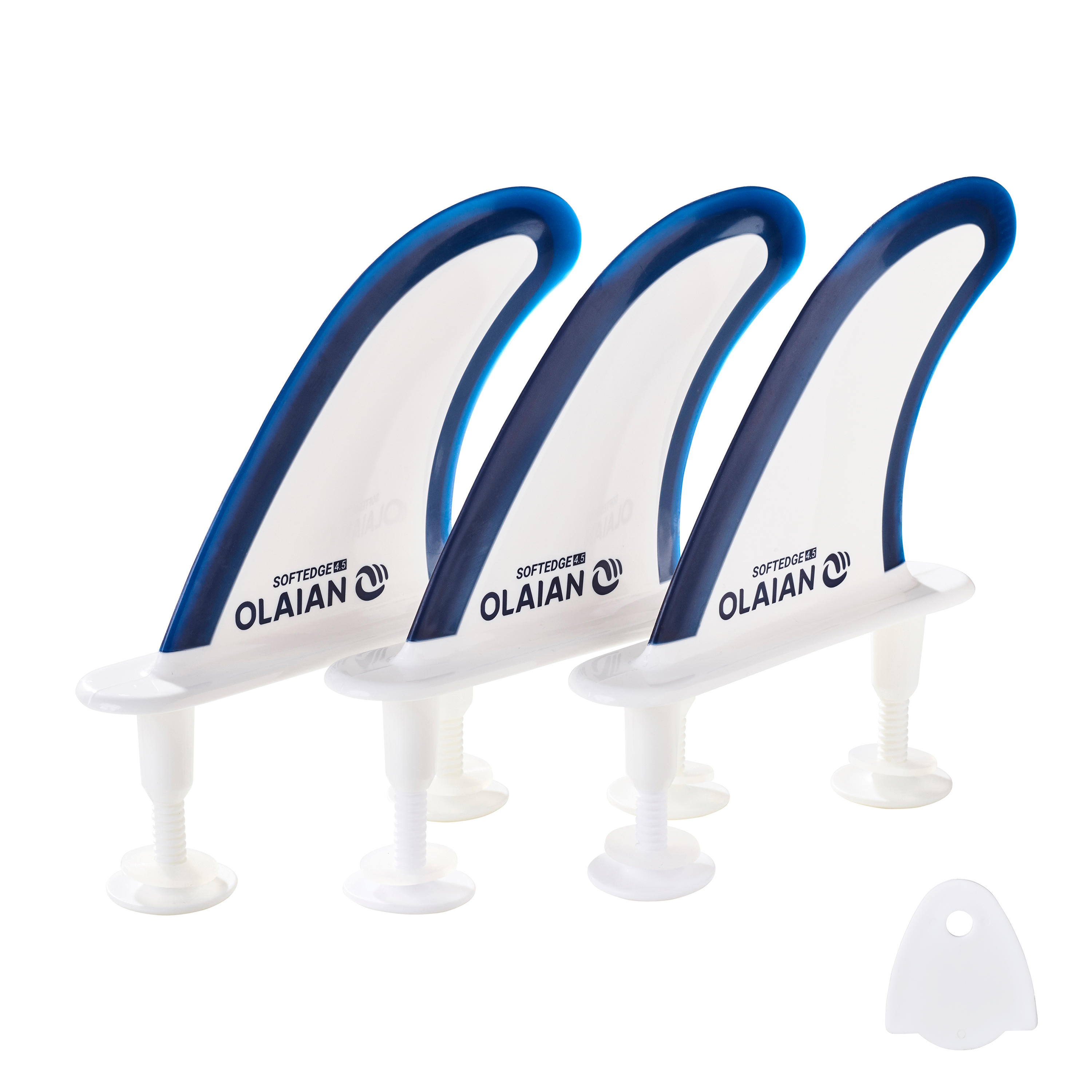 Surfboard with leash and 3 fins - 7'5 100 - OLAIAN