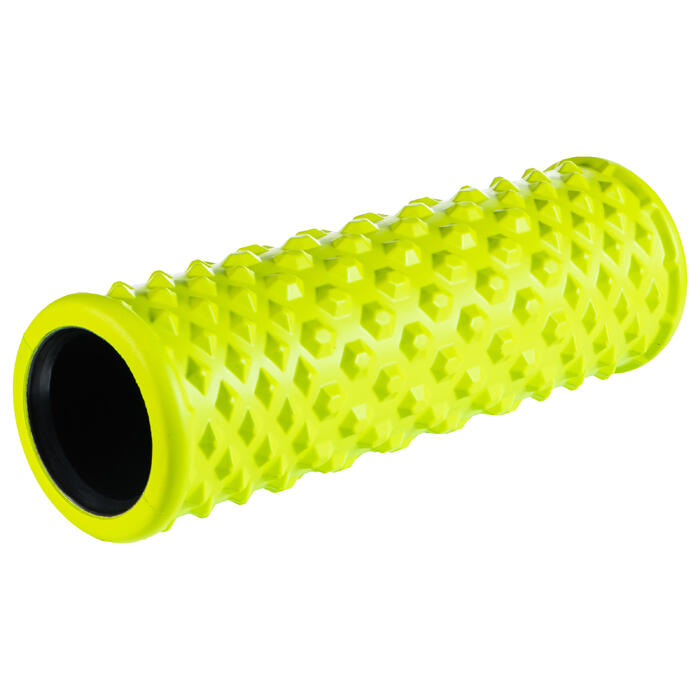 500 HARD MASSAGE ROLLER / FOAM ROLLER BLACK Decathlon