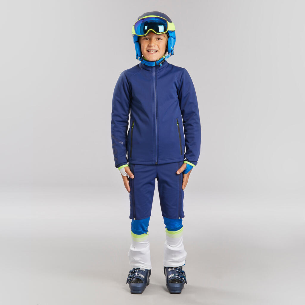 Detské lyžiarske šortky 980 na tréningy aj na preteky modré