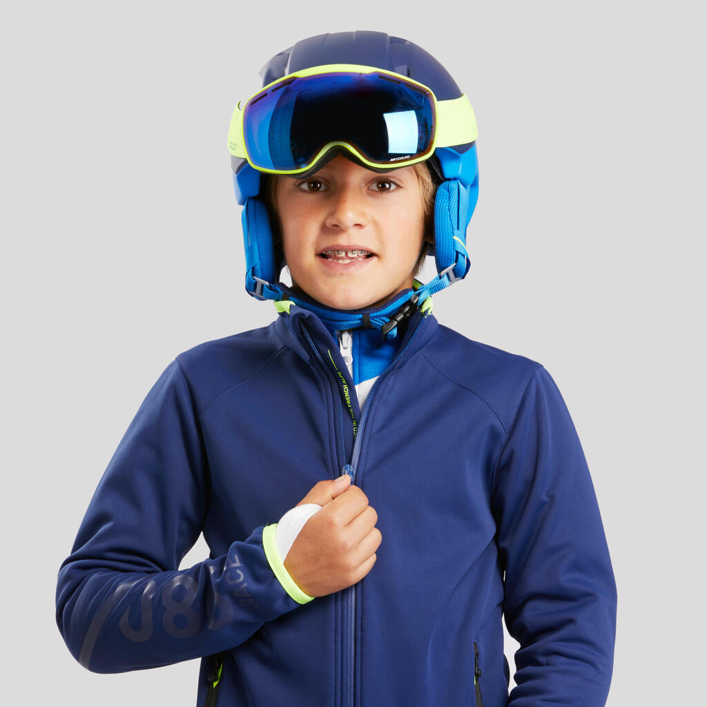Detská lyžiarska bunda 980 na tréningy aj na preteky modrá