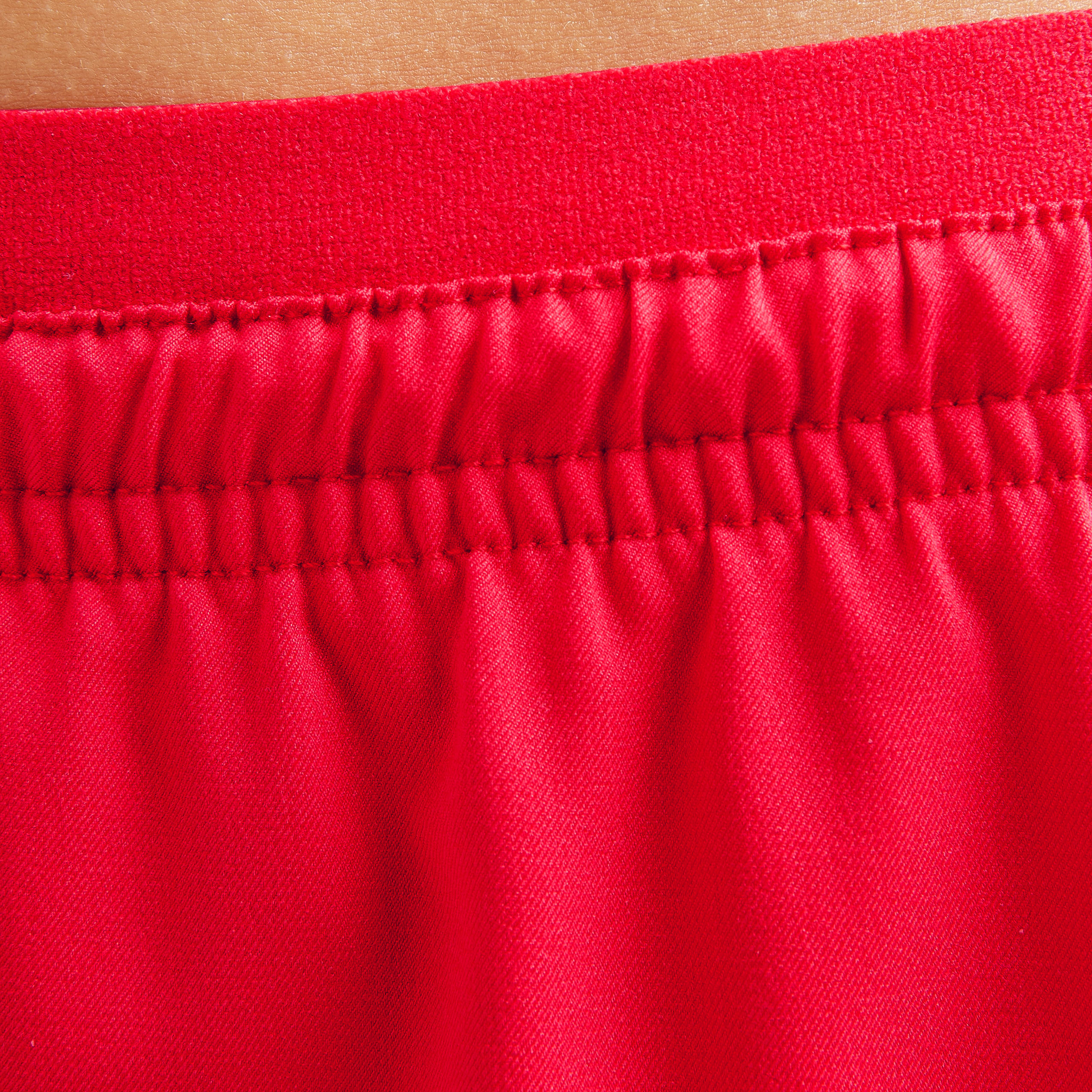 F500 Girls' Football Shorts - Red 7/8