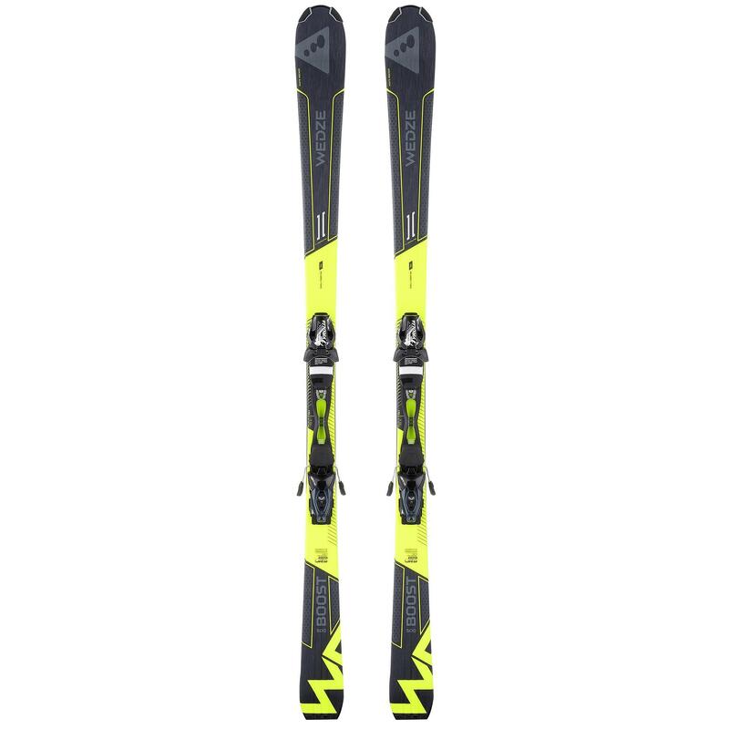PRODUCTO OCASIÓN: ESQUÍS HOMBRE, WEDZE SKI-P BOOST 500, PISTA, AMARILLO