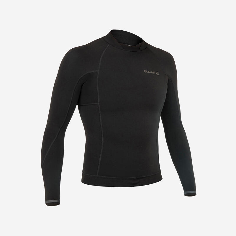 Neopreen top voor surfen heren 900 1,5 mm zwart