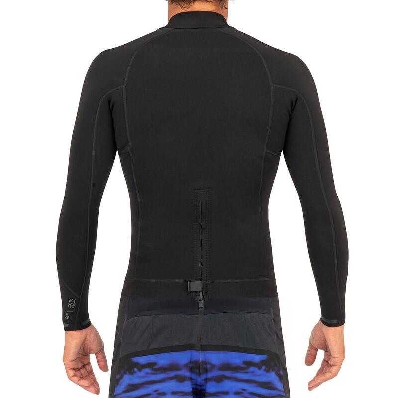 男款1.5 mm氯丁橡膠（neoprene）衝浪上衣900－黑色