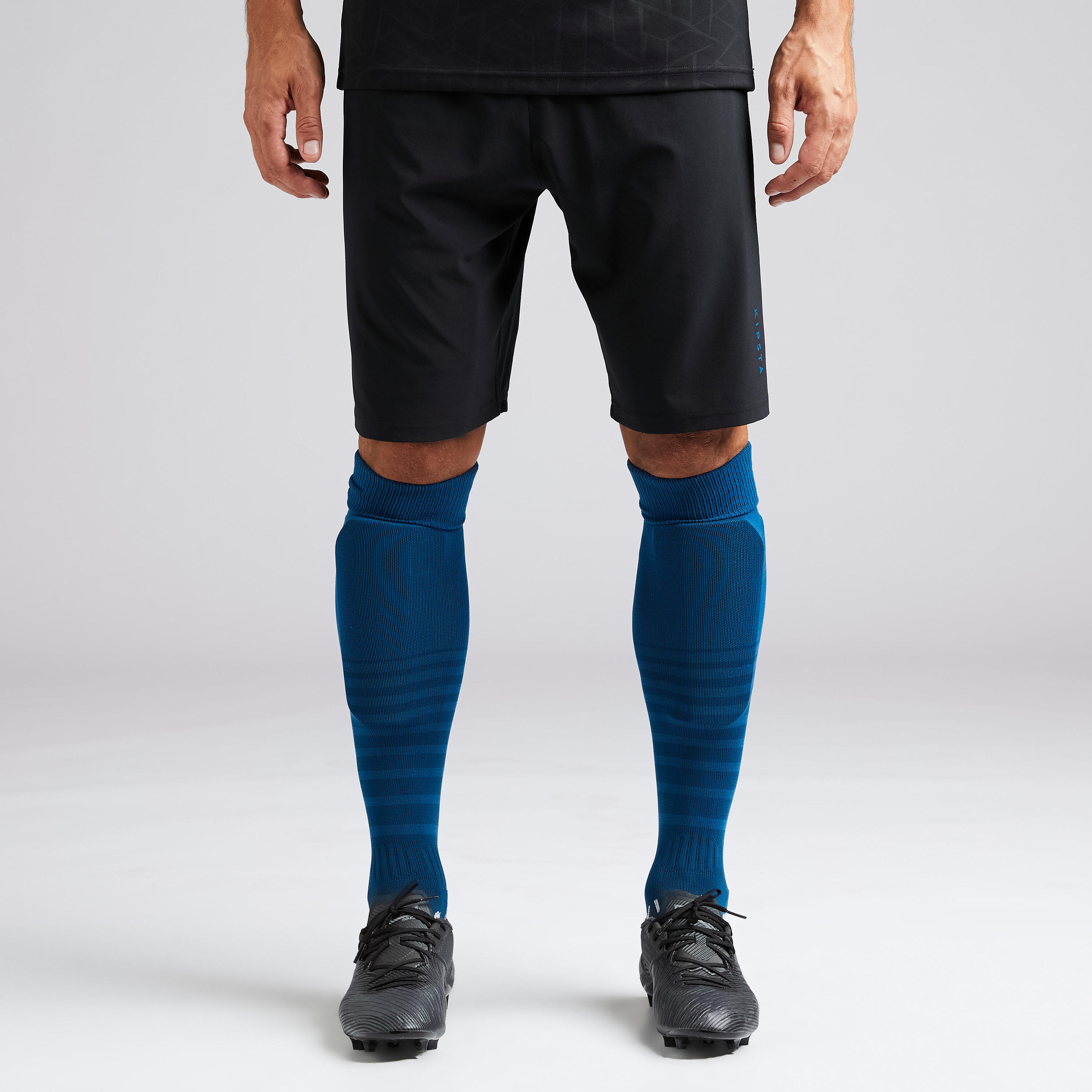 Adult 3-in-1 Football Shorts F540 - Black/Blue 5/9