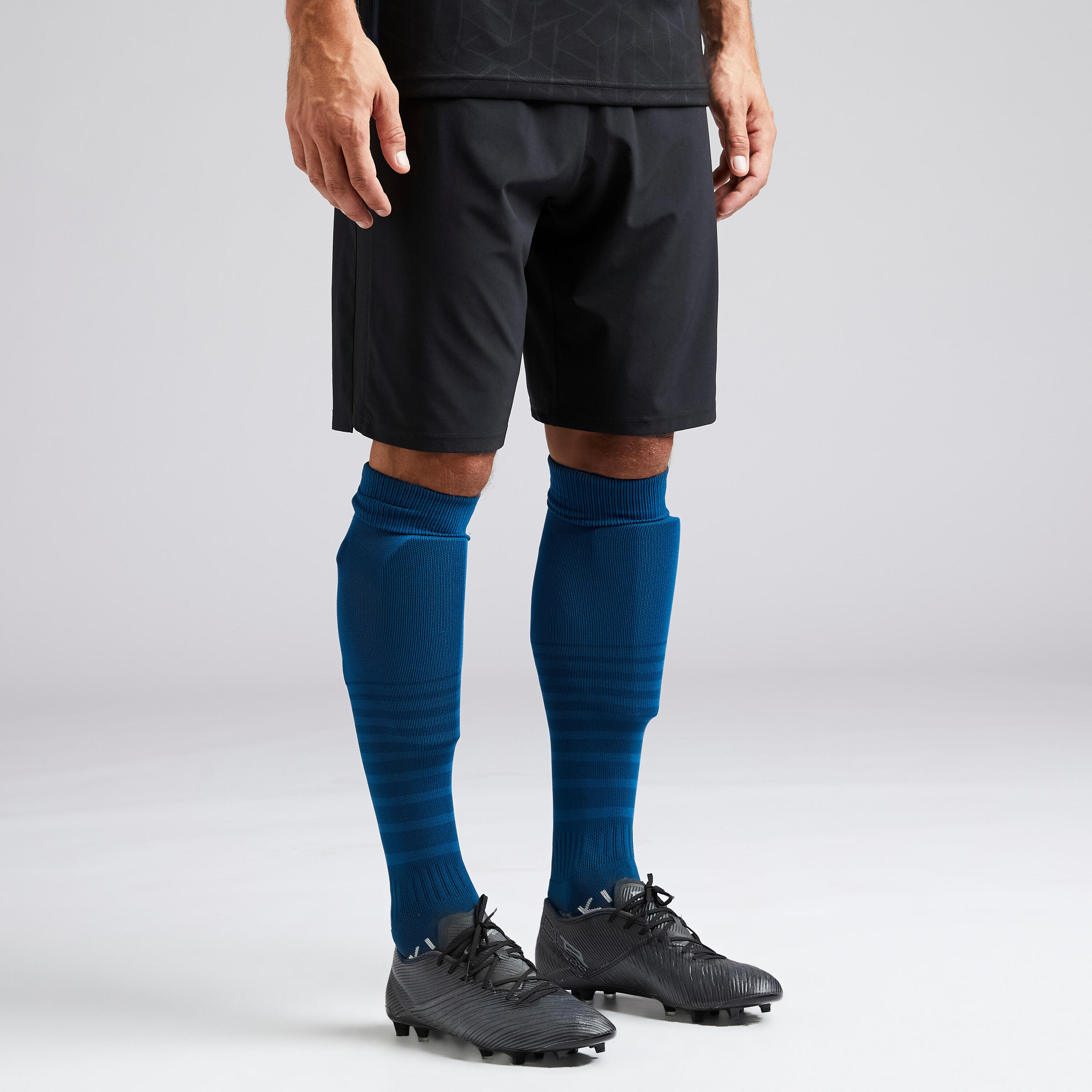 Adult 3-in-1 Football Shorts F540 - Black/Blue 2/9