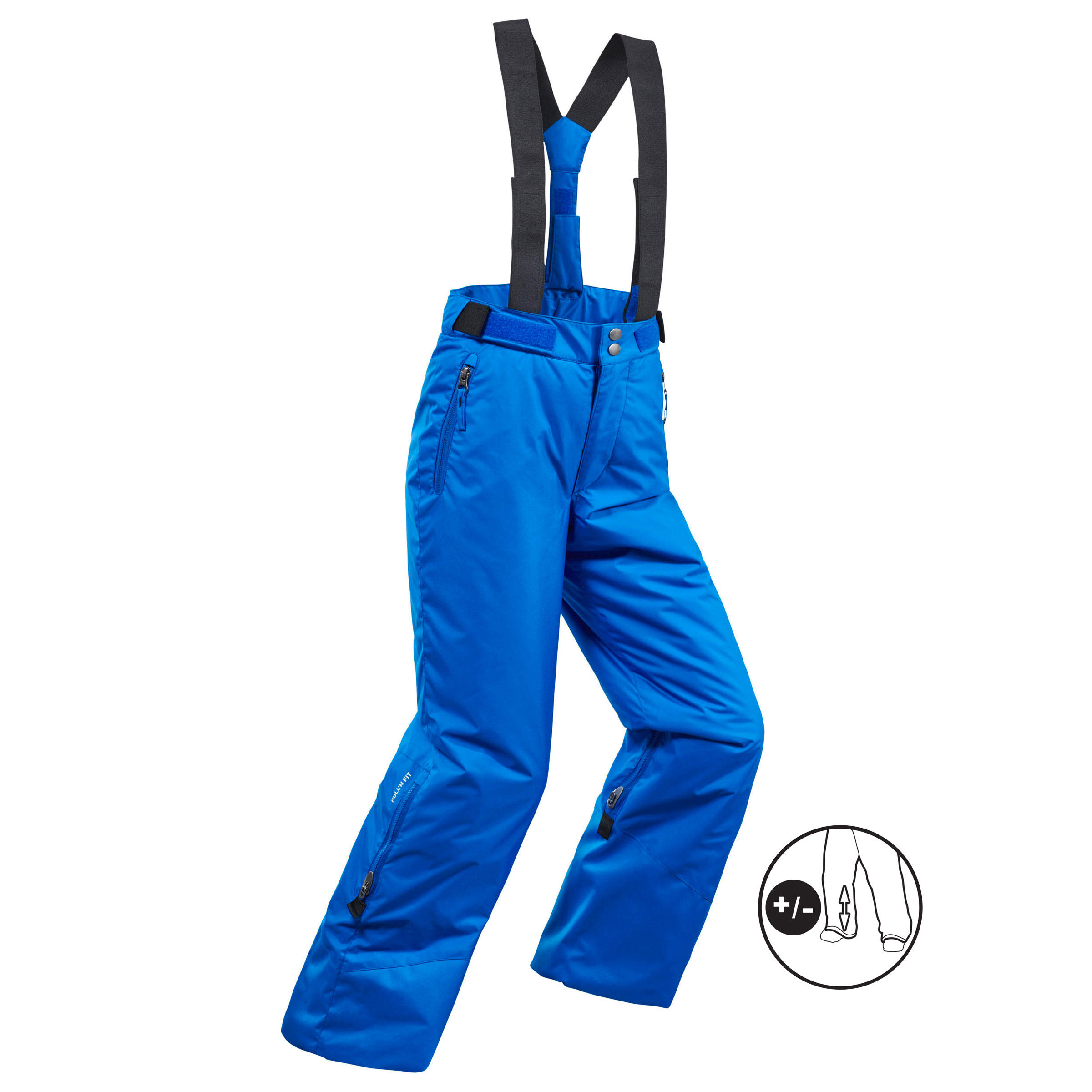 Pantalon călduros impermeabil schi PNF500 Albastru Băieți WEDZE decathlon.ro