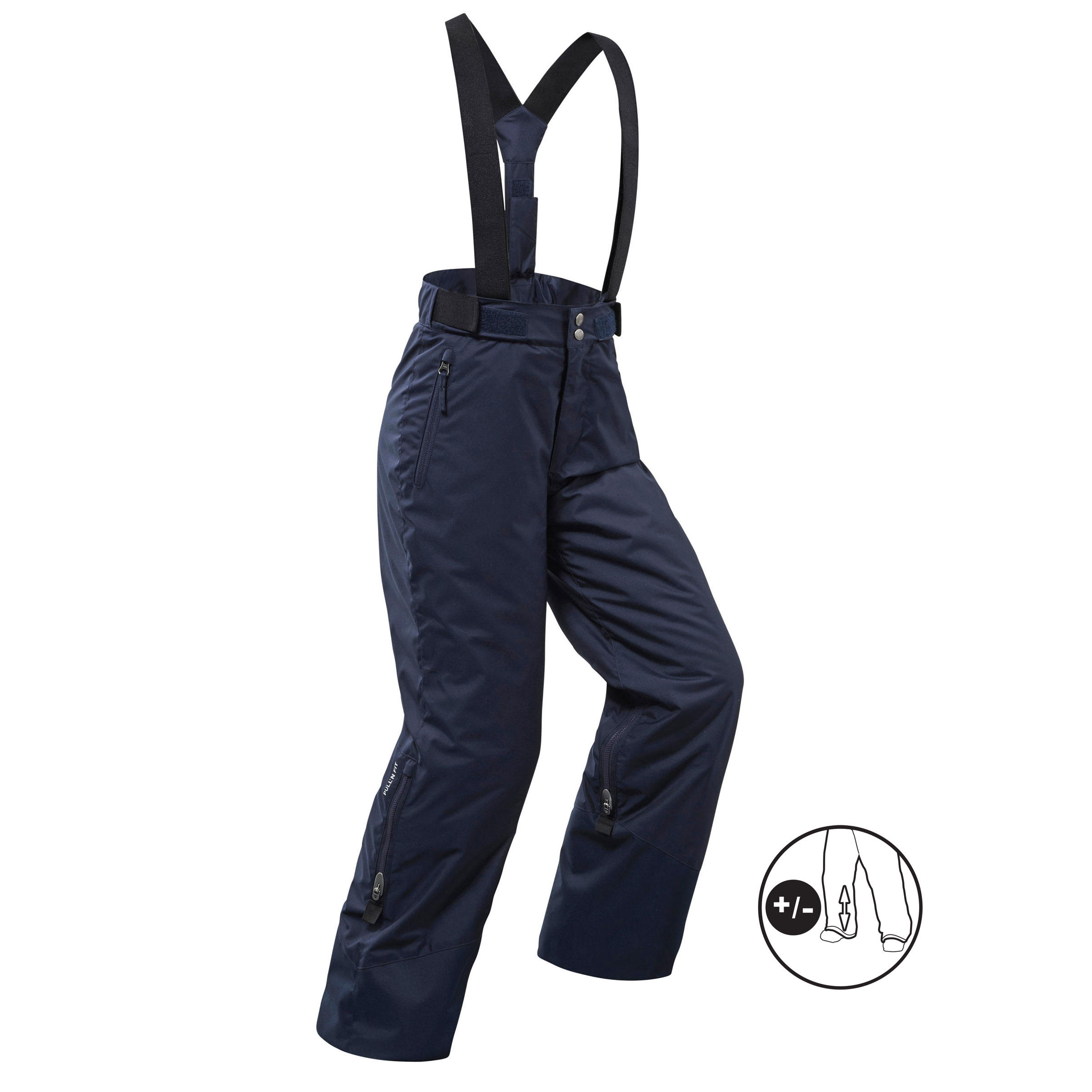 Pantalon călduros impermeabil schi PNF500 Bleumarin Fete Bleumarin