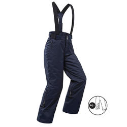 Warme en waterdichte skibroek voor kinderen PNF 500 marineblauw
