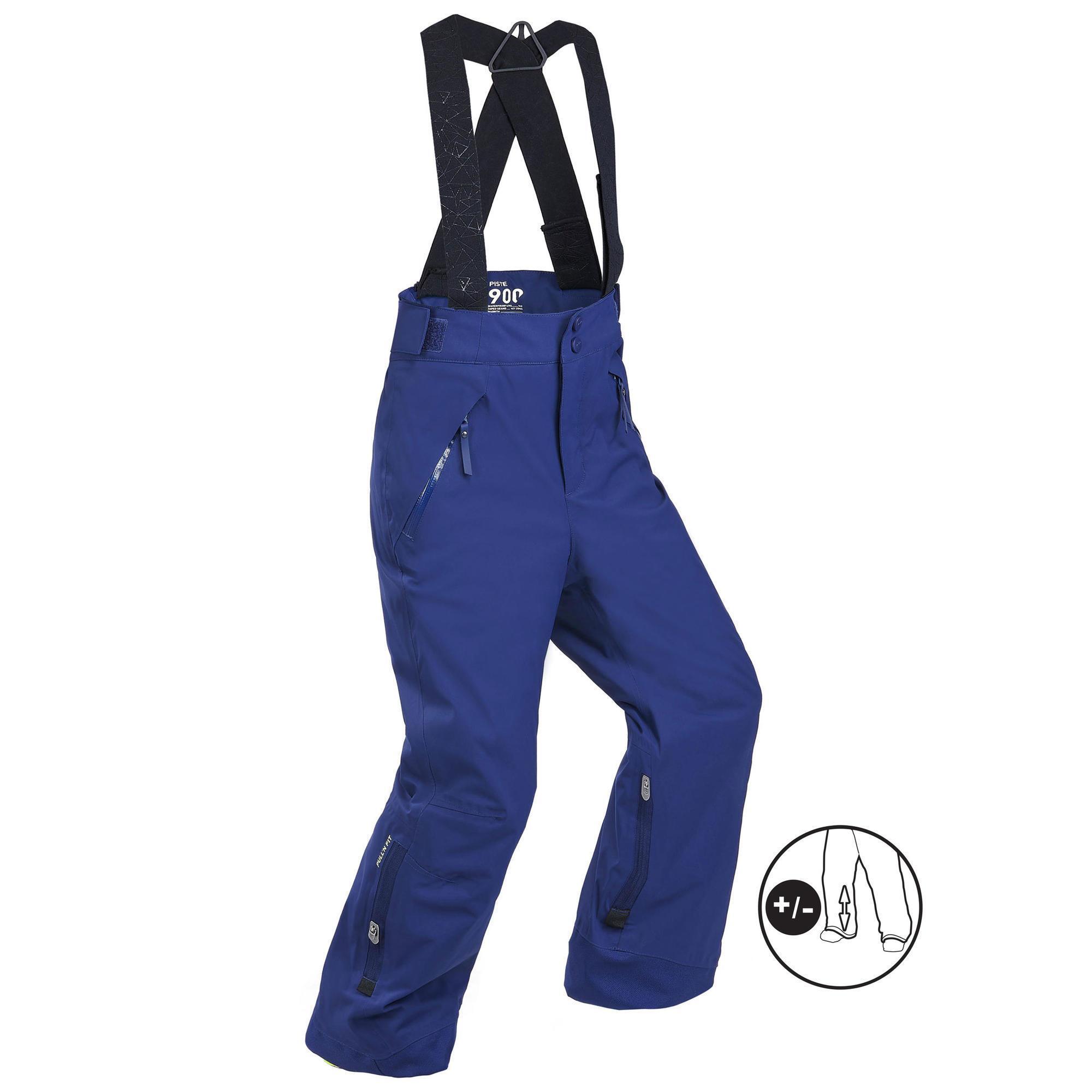 PANTALON DE SKI ENFANT CHAUD ET IMPERMEABLE PNF 900 BLEU MARINE 2/13