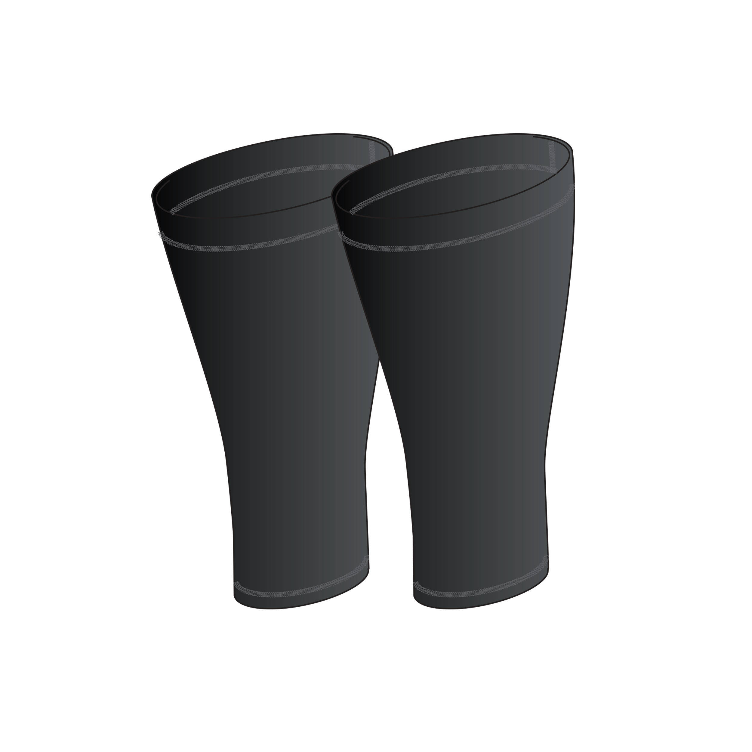 Adult Football Shin Guard Sleeve Viralto - Black -  2