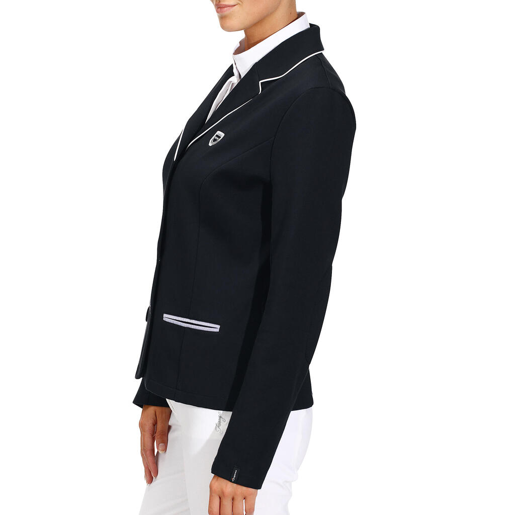Women's Competition Horse Riding Jacket 100 - Navy